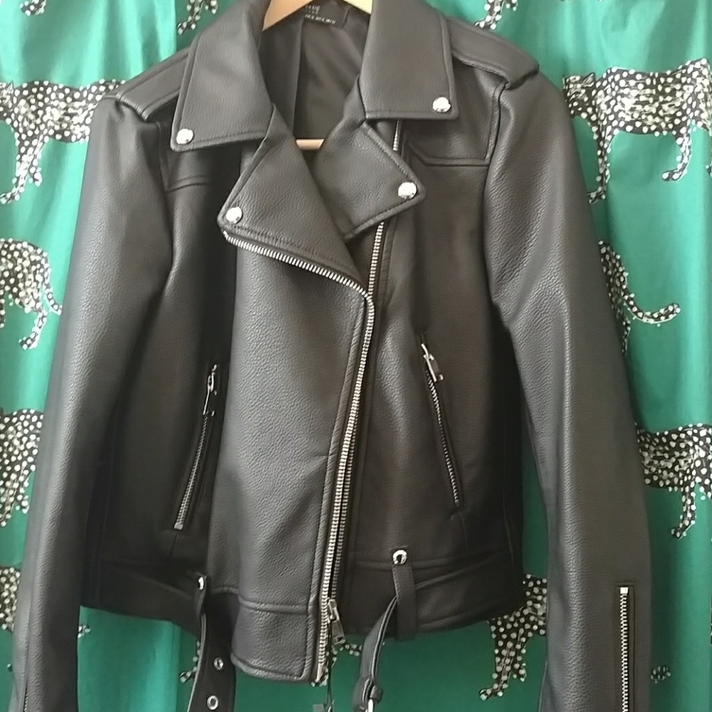 Zara Faux Leather Moto Jacket